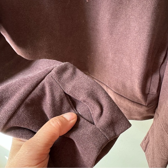 RBX super-soft heathered red-violet pullover cowl neck yoga exercise top - Picture 5 of 10